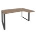 Onix Стол эргономичный правый на О-образном м/к O.MO-SA-4 (R) Дуб аризона/Антрацит металл 1580*1180*750 (800/460)
