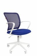 Офисное кресло Chairman 698 Россия белый пластик TW-10/TW-05 синий.