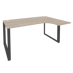 Onix Стол эргономичный правый на О-образном м/к O.MO-SA-4 (R) Дуб аттик/Антрацит металл 1580*1180*750 (800/460)