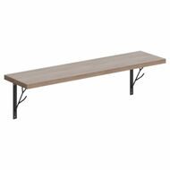 COFFEE_Полка с полкодержателями SH1-TREE Ясень Шимо 830х220х222 COFFEE
