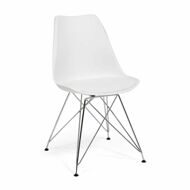 Стул TULIP IRON CHAIR (mod.EC-123) пластик, железо, 54,5*48*83,5см, white (белый)