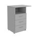SIMPLE_Тумба приставная SC-3D.2(L) Серый 600х450х760 SIMPLE
