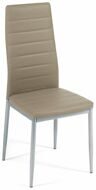 Стул Easy Chair (mod. 24) металл/экокожа, 40x42x95.5, пепельно-коричневый/серый