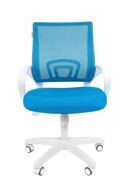 Офисное кресло Chairman 696 Россия белый пластик TW голубой.