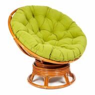 Кресло-качалка "PAPASAN" w 23/01 B/с подушкой/Cognac (коньяк), флок Олива, 23_