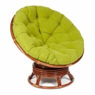 Кресло-качалка "PAPASAN" w 23/01 B/с подушкой/Pecan (орех), флок Олива, 23_